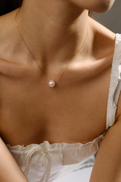 Freshwater Pearl Pendent With 18K Gold FP18K6