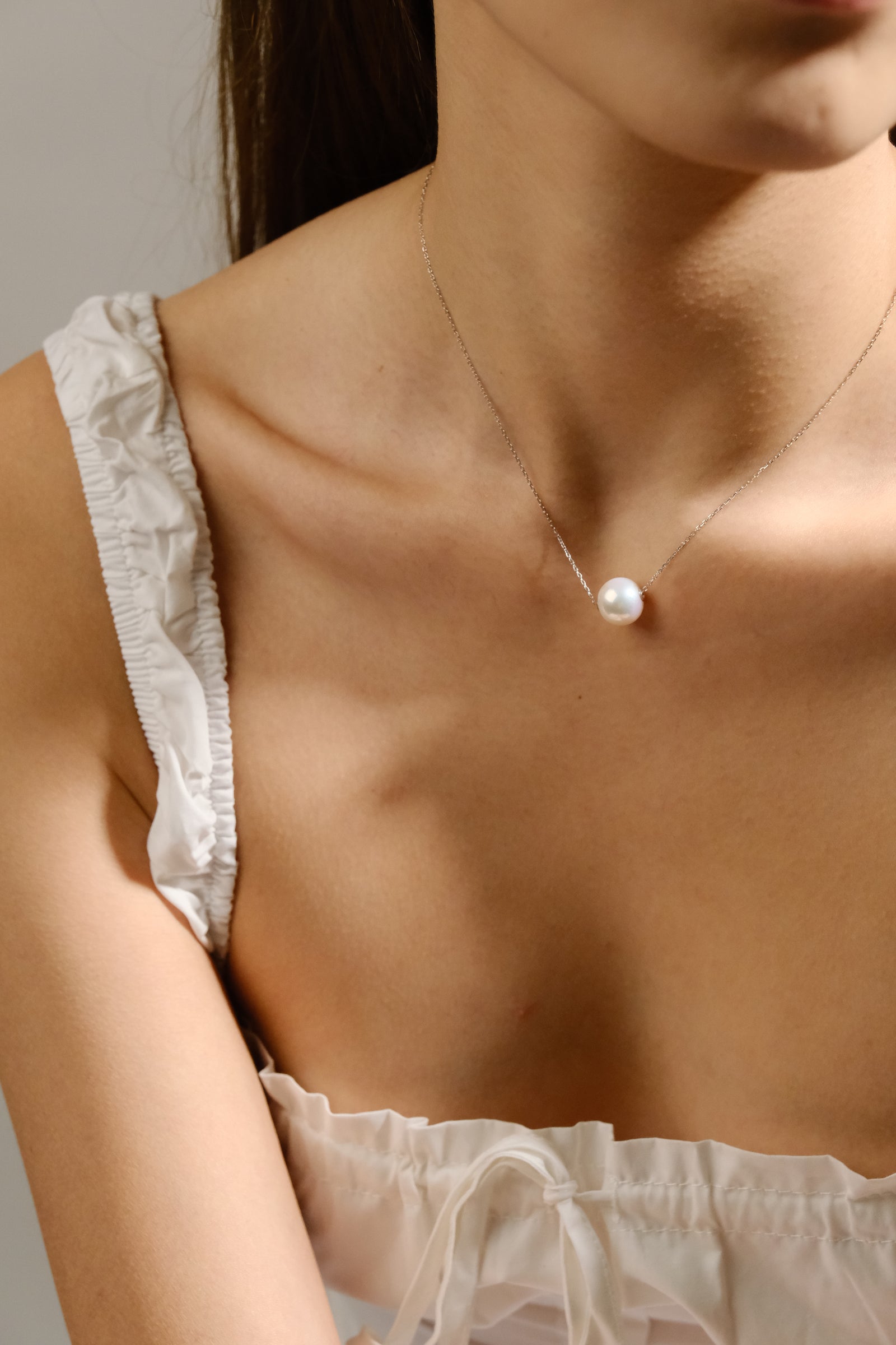 Freshwater Pearl Pendent With 18K Gold FP18K6