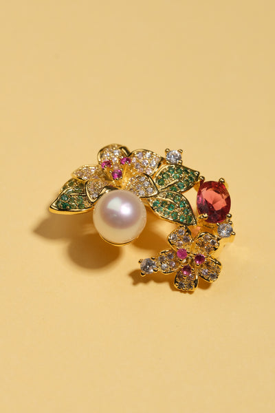 Akoya Pearl Brooch AH18KGP1