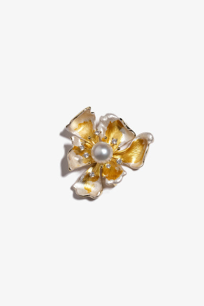 Australian South Sea Pearl Brooch SH18KGP12