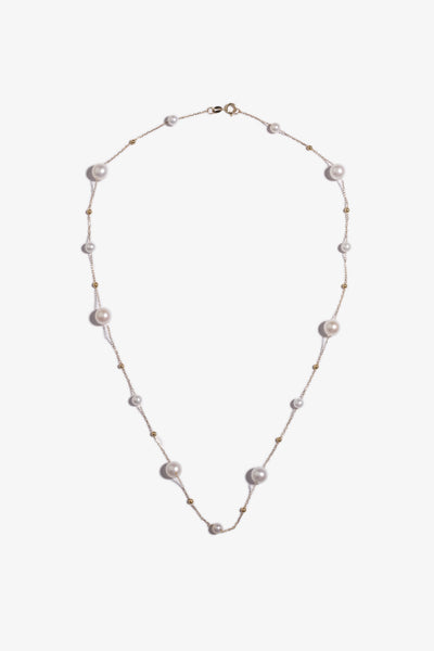 Freshwater Pearl Necklace With 18K Gold FN18K9