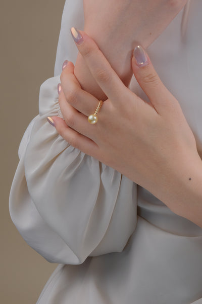 Golden South Sea Pearl Ring GSR9K1