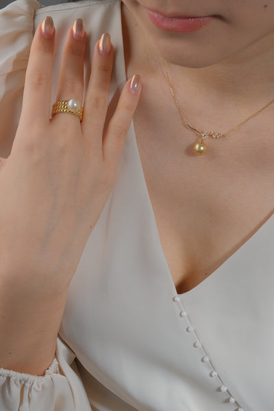Golden South Sea Pearl Ring GSRS1