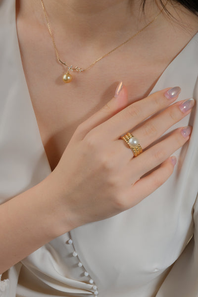 Golden South Sea Pearl Ring GSRS1