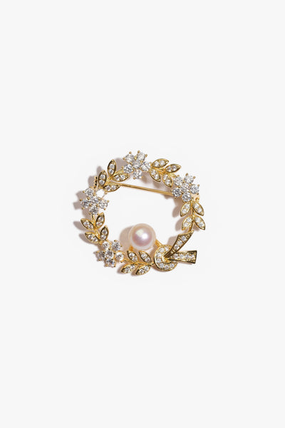 Akoya Pearl Brooch AH18KGP2