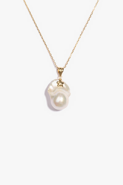 Freshwater Pearl Pendant With 18K Gold FP18K45