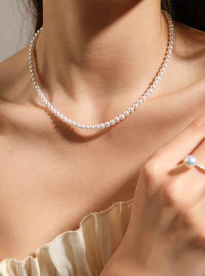 Freshwater Pearl Necklace With 18K Gold FN18K3
